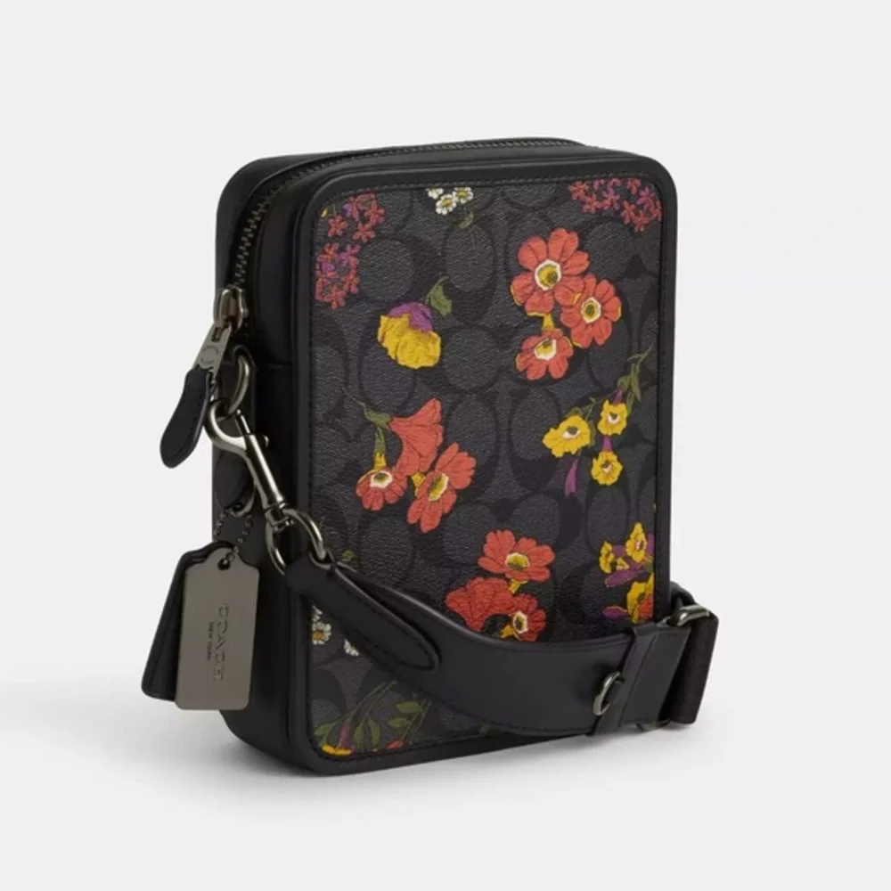 NWT COACH Sullivan Crossbody In Signature Canvas With Floral Print - Picture 2 of 7
